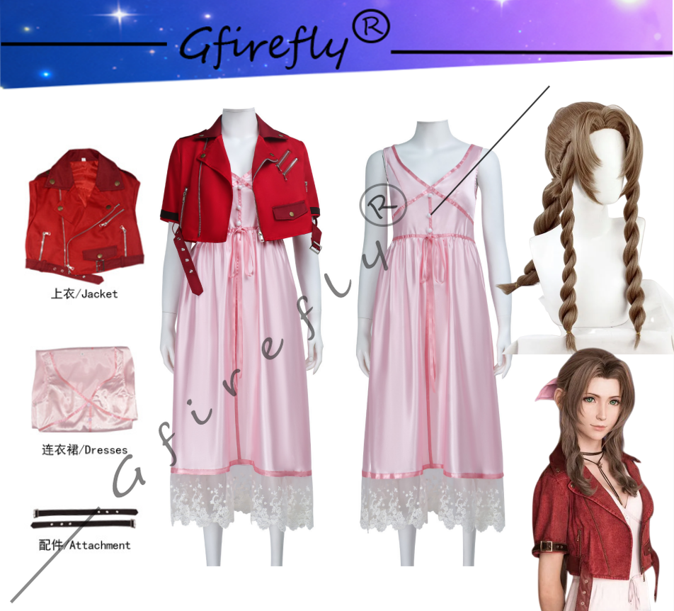 Game Final Fantasy VII Aerith  - Cosplay Wig Colored avis et prix