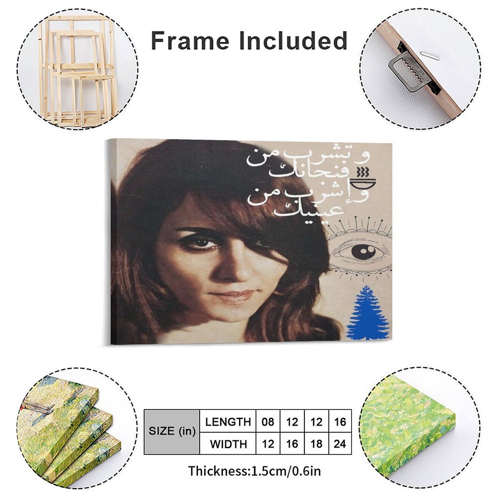 Fayrouz Canvas Paintings Plaqu - Art Print Framed avis et prix