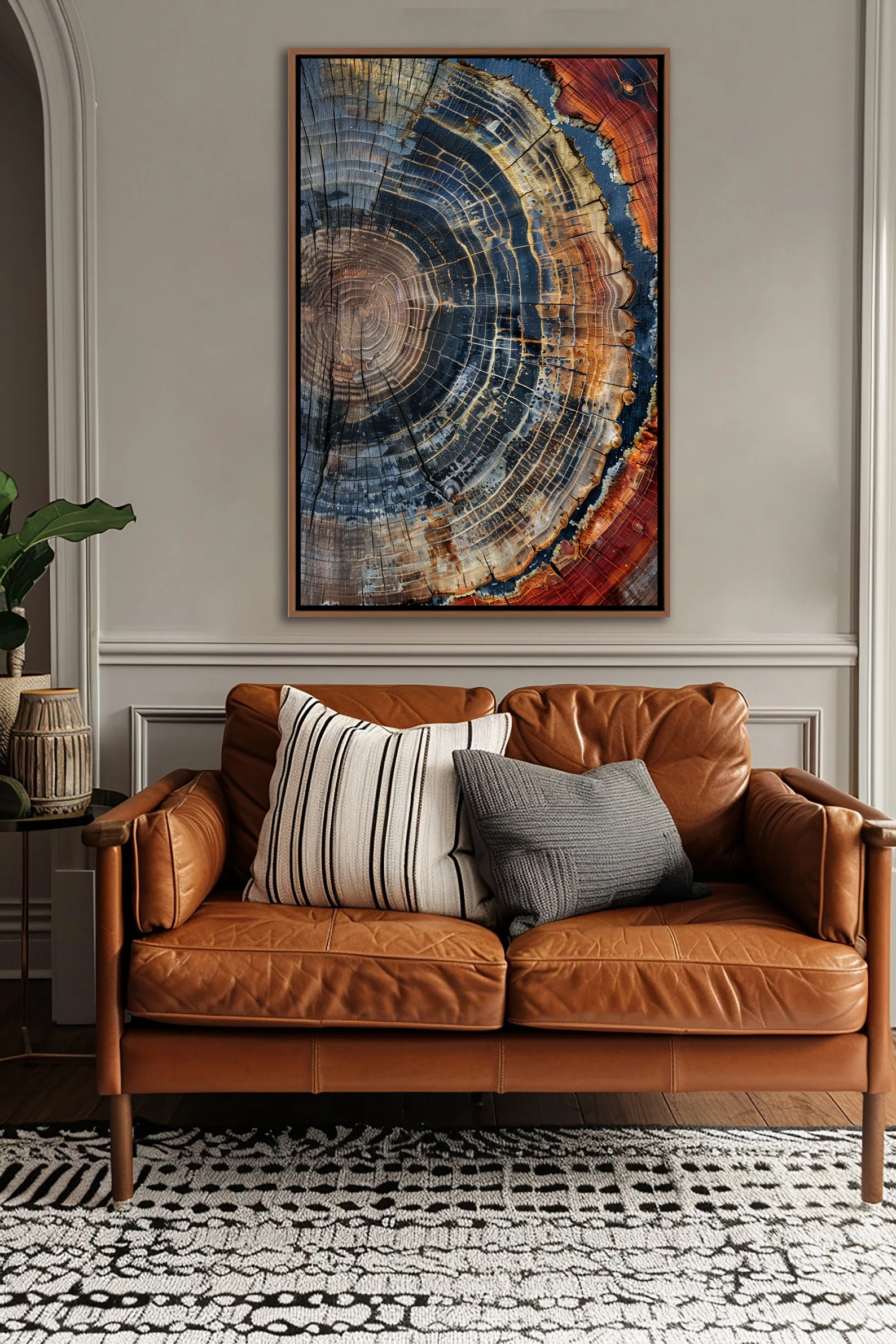 Tree Ring Framed Wall Art, Abs - Art Print Framed avis et prix