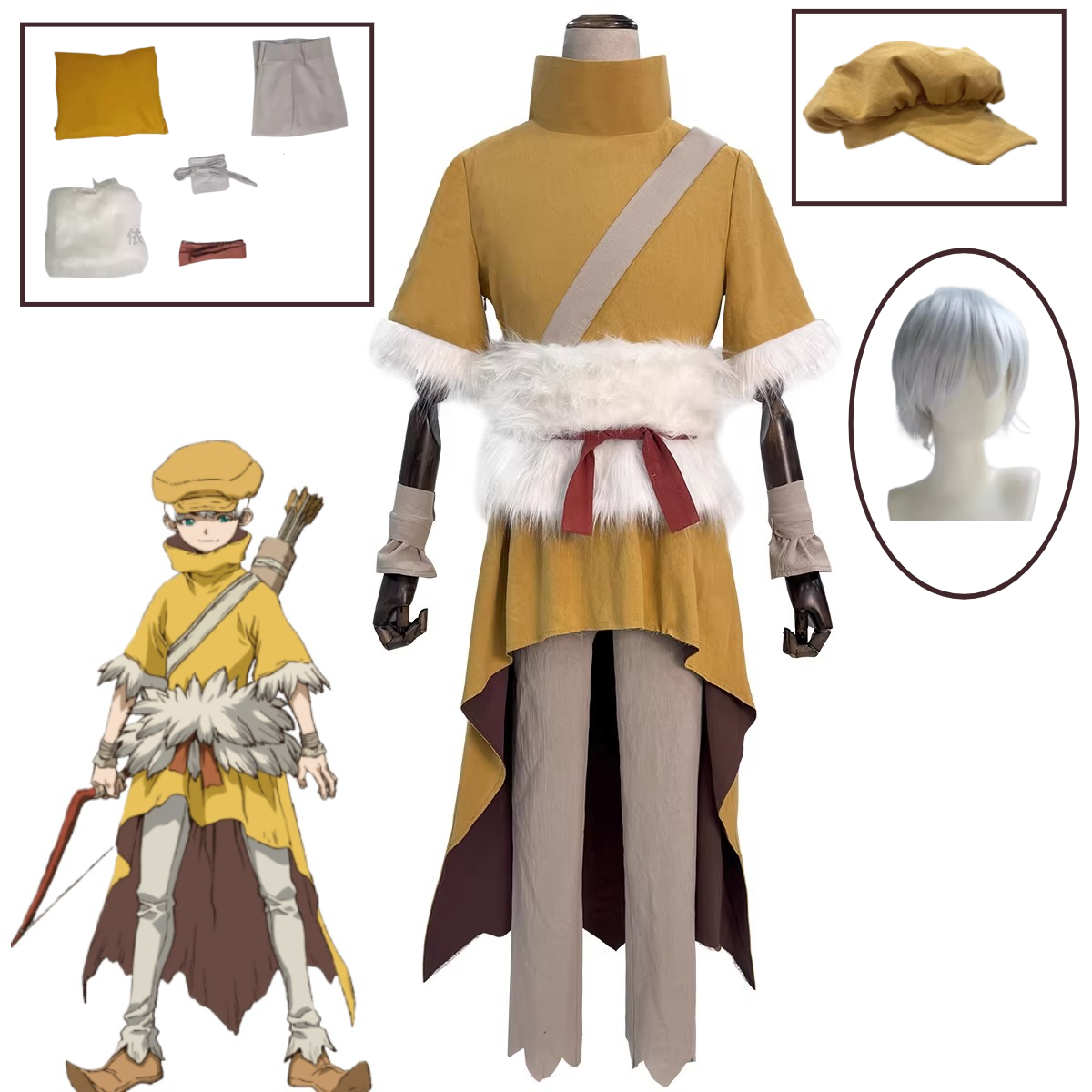 Dr. STONE Cosplay Costume Five - Cosplay Wig Colored avis et prix