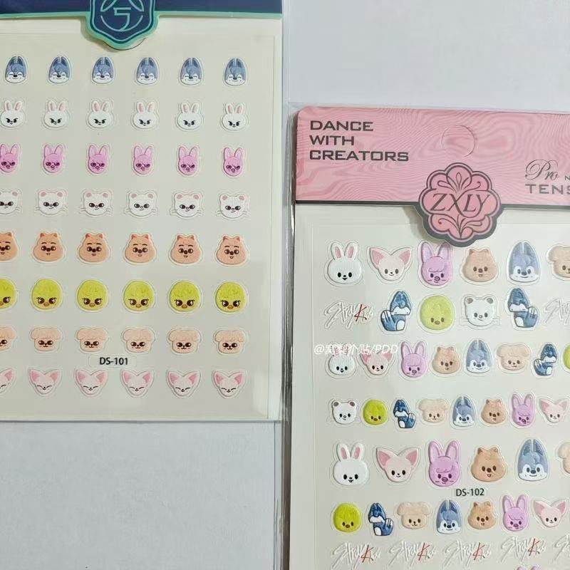Popular Kpop SKZOO Nail Sticke - Anime Merchandise Nepal avis et prix