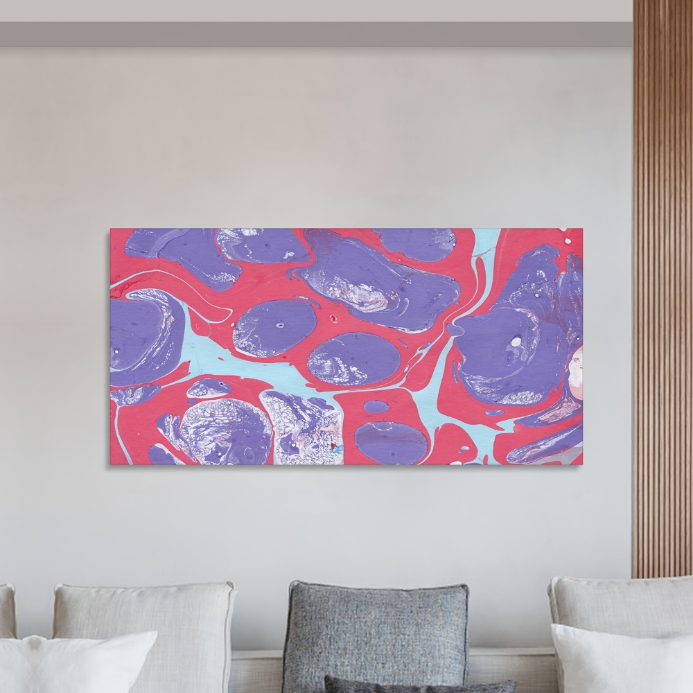 Abstract liquid painted oil mu - Art Print Framed avis et prix