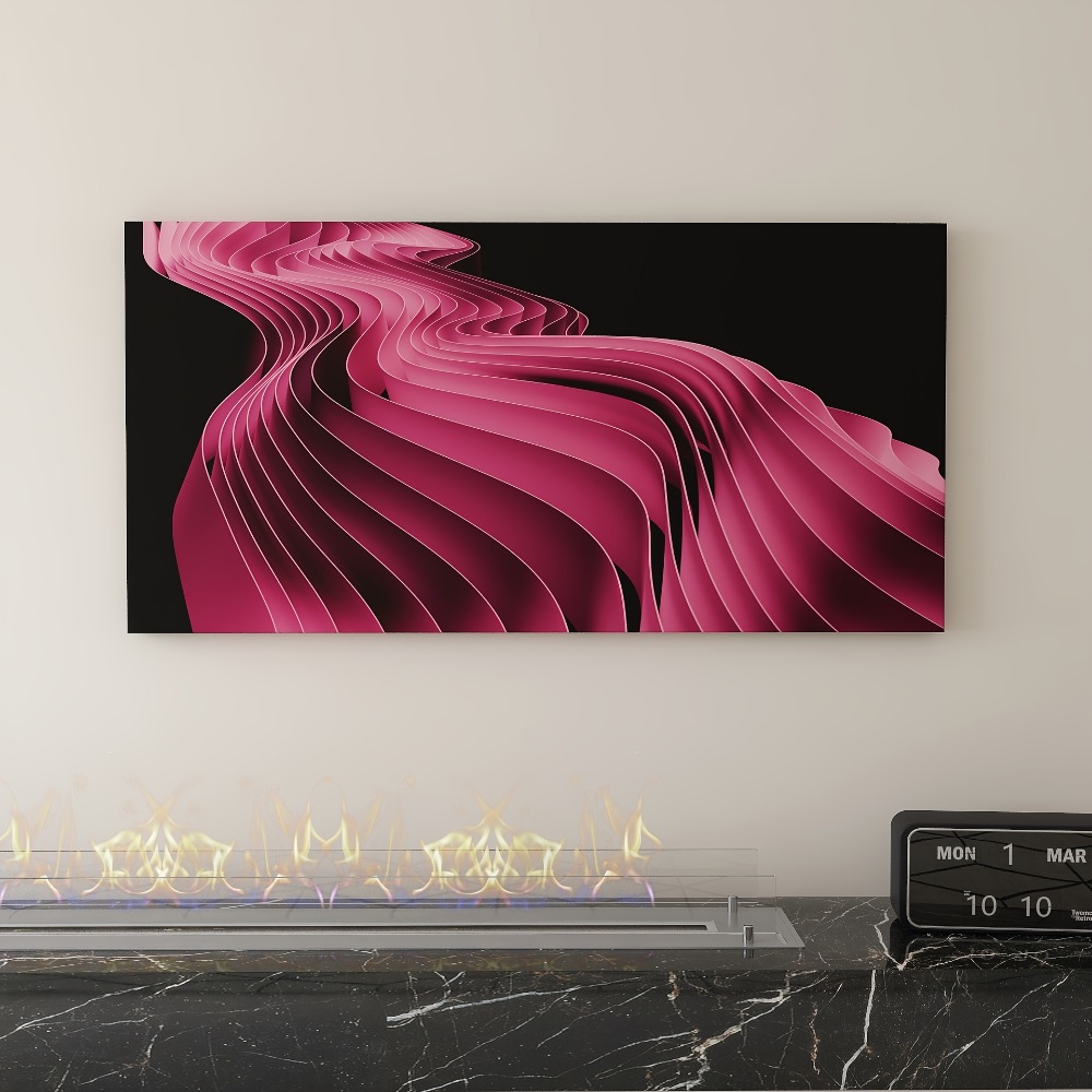 Elegant Pink Line Art painting - Art Print Framed avis et prix