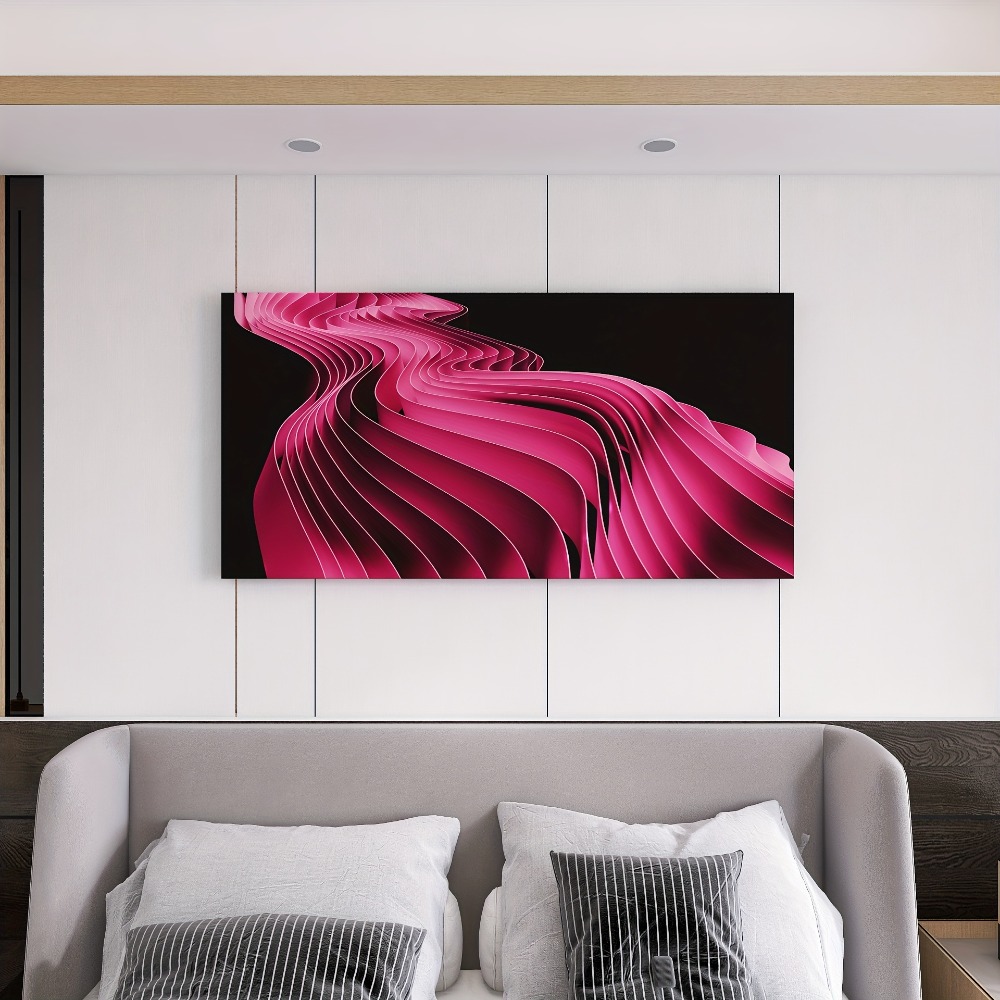 Elegant Pink Line Art painting - Art Print Framed avis et prix