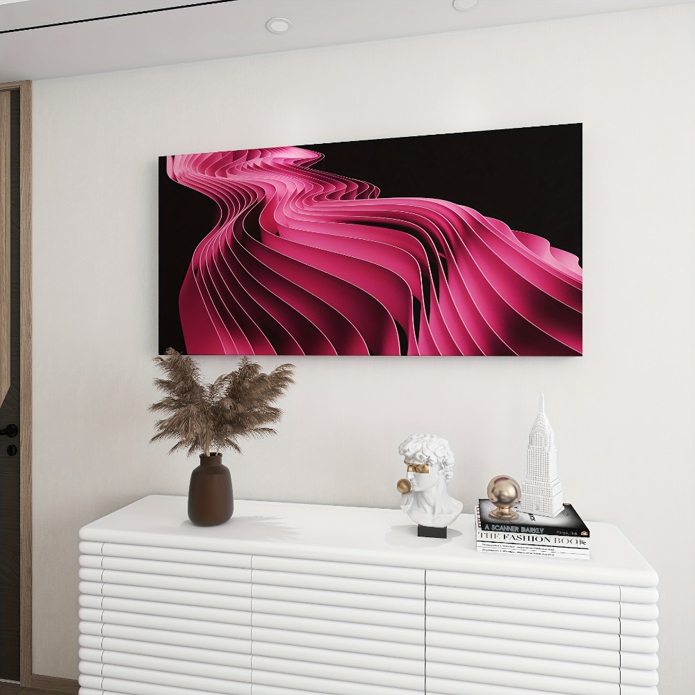 Elegant Pink Line Art painting - Art Print Framed avis et prix