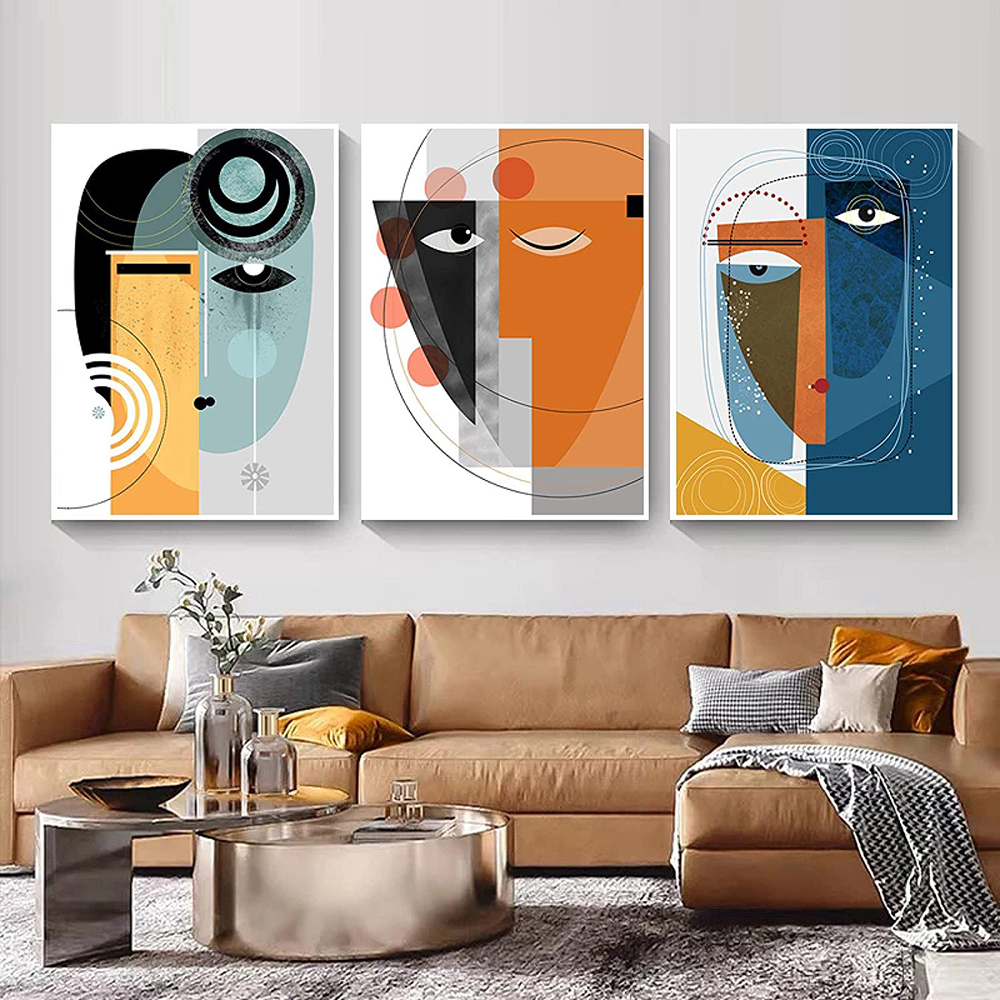 Frameless 3PCS  Abstract Geome - Art Print Framed avis et prix