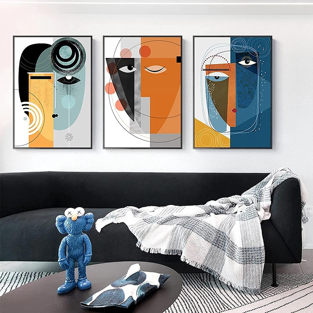 Frameless 3PCS  Abstract Geome - Art Print Framed avis et prix