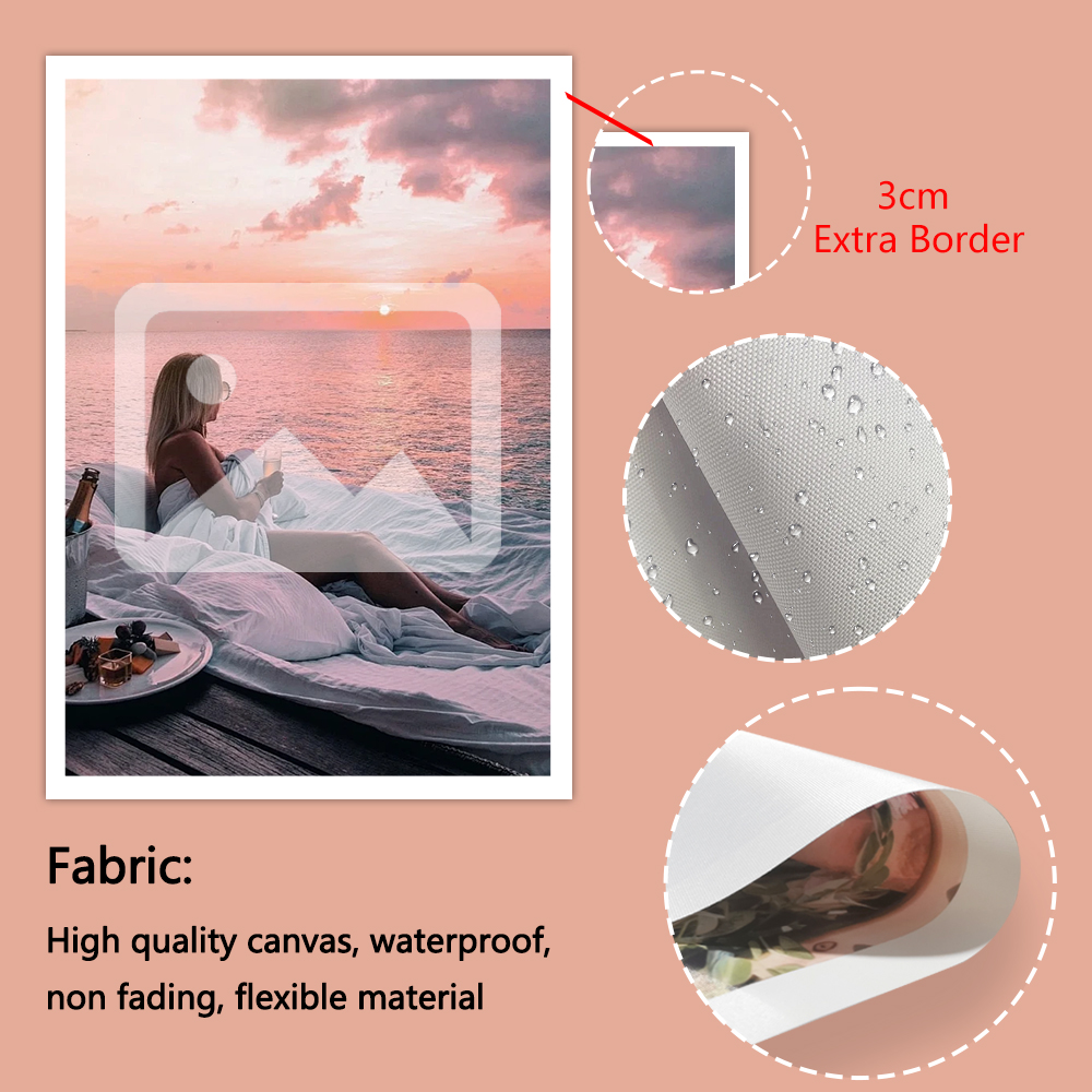 1 Pc Customized Photos on Canv - Art Print Framed avis et prix