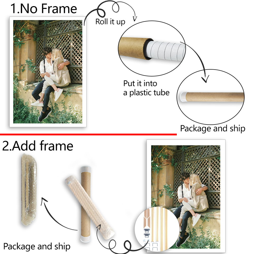1 Pc Customized Photos on Canv - Art Print Framed avis et prix