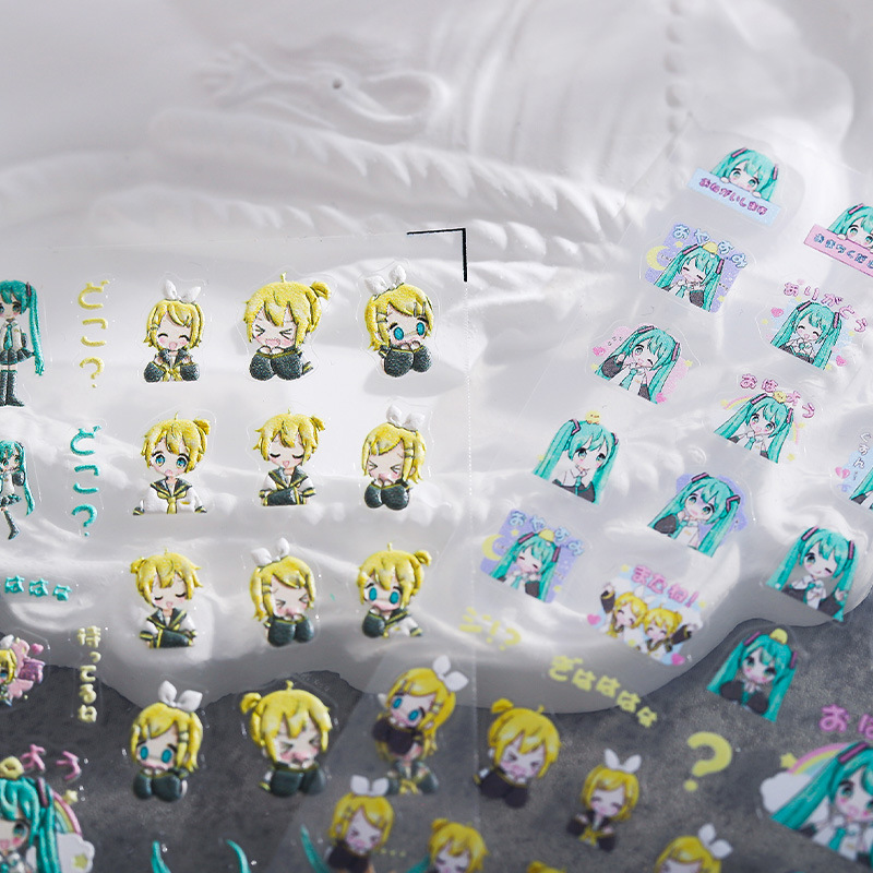 1PCS Hatsune Miku Cartoon Nail - Anime Merchandise Nepal avis et prix