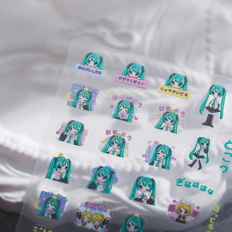 1PCS Hatsune Miku Cartoon Nail - Anime Merchandise Nepal avis et prix