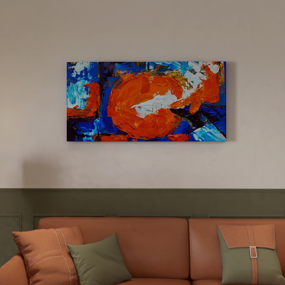 Abstract sun pattern canvas pr - Art Print Framed avis et prix