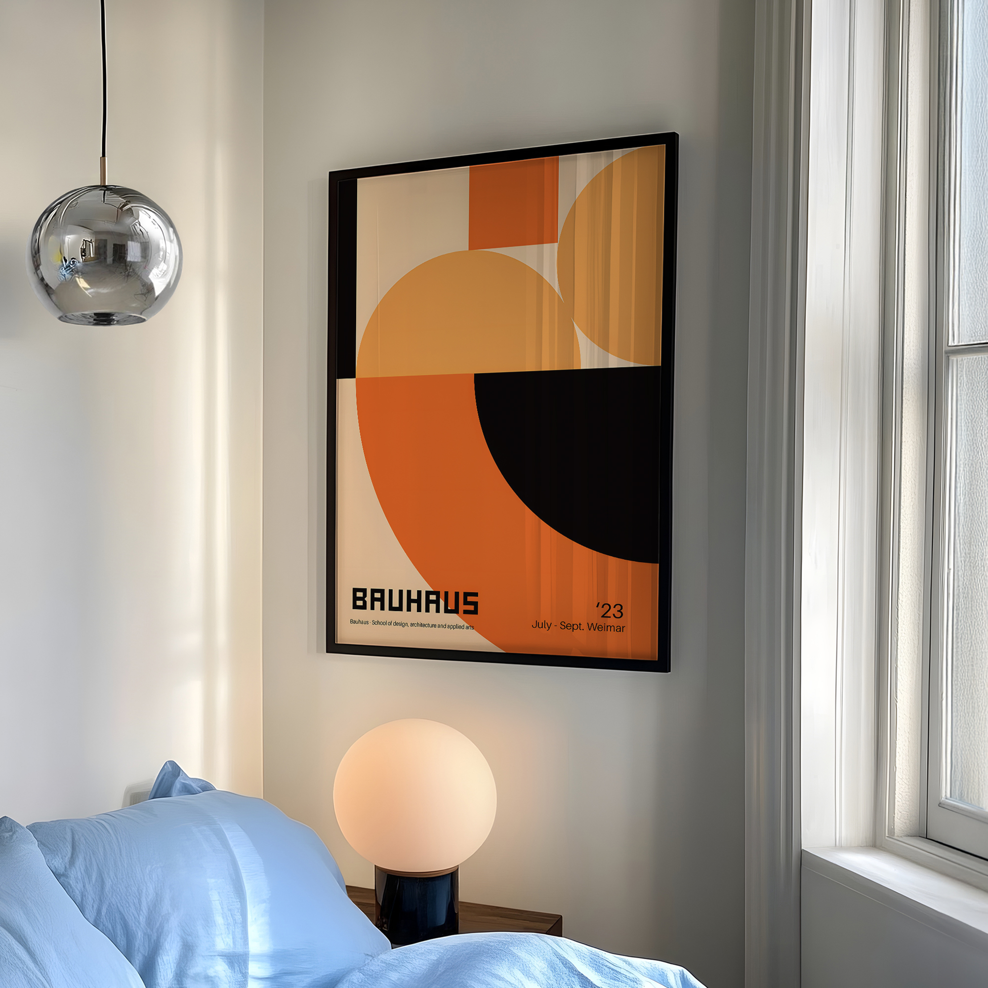 Modern Geometry Bauhaus School - Art Print Framed avis et prix