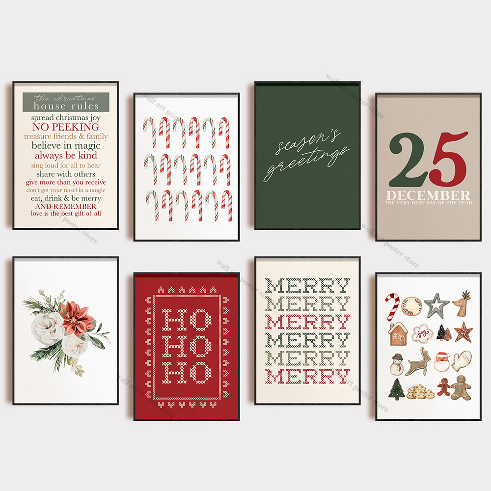 Classic Christmas Prints Poste - Art Print Framed avis et prix